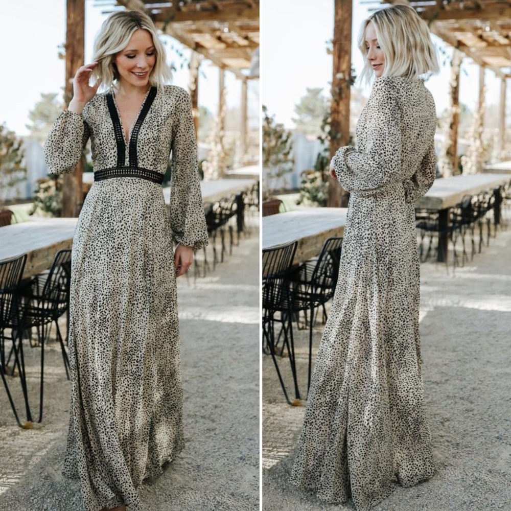 Baltic Born Cha Cha Print Maxi Dress Size Medium